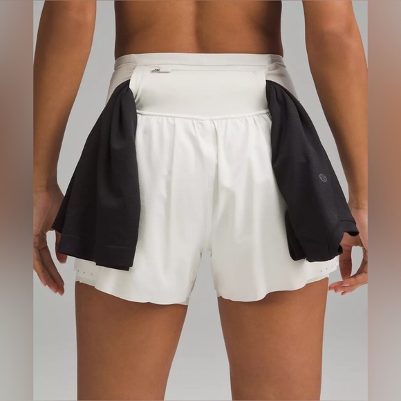 🌼Lululemon Nulux Road to Trail High-Rise 4” Trail Shorts Size 2 Bone Beige - Picture 5 of 15